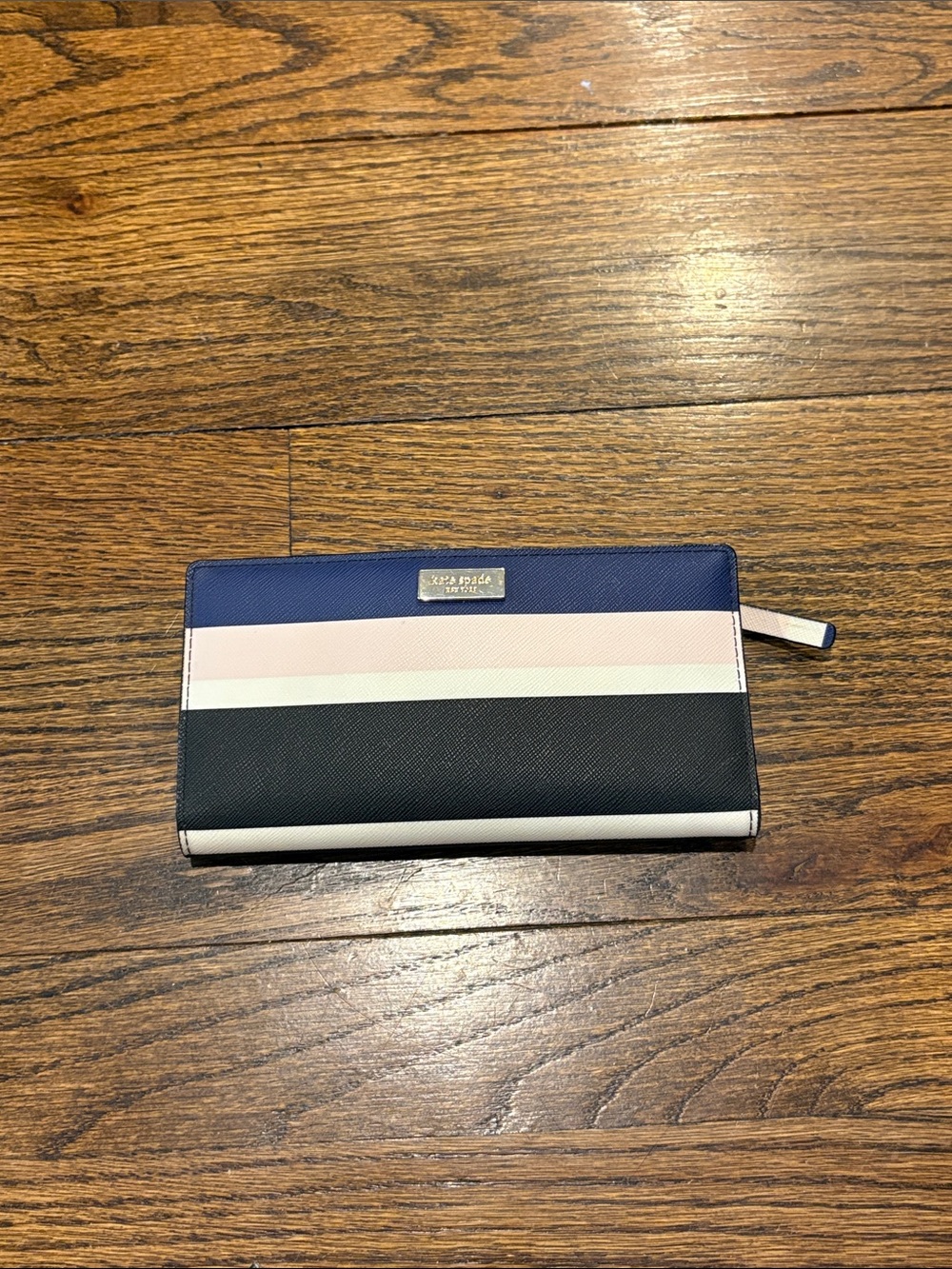 Kate Spade Colorblock Continental Wallet in Navy, Pink, Black